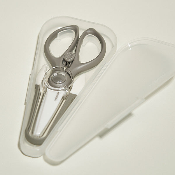 Portable Ceramic Scissors with Tongs Set