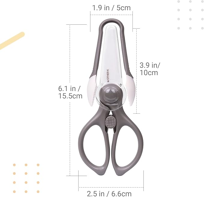 Portable Ceramic Scissors with Tongs Set